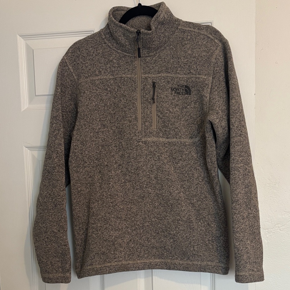 The North Face Men's Tan Zip-Up Sweater